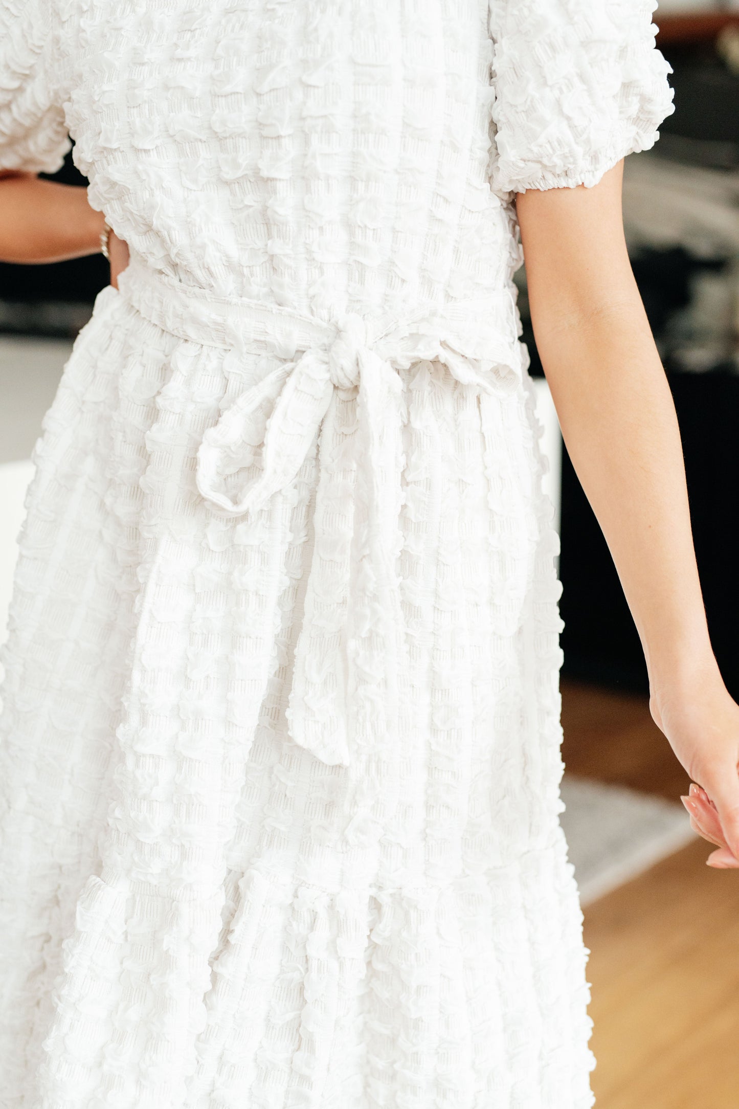 On Cloud Nine Bubble Midi Dress