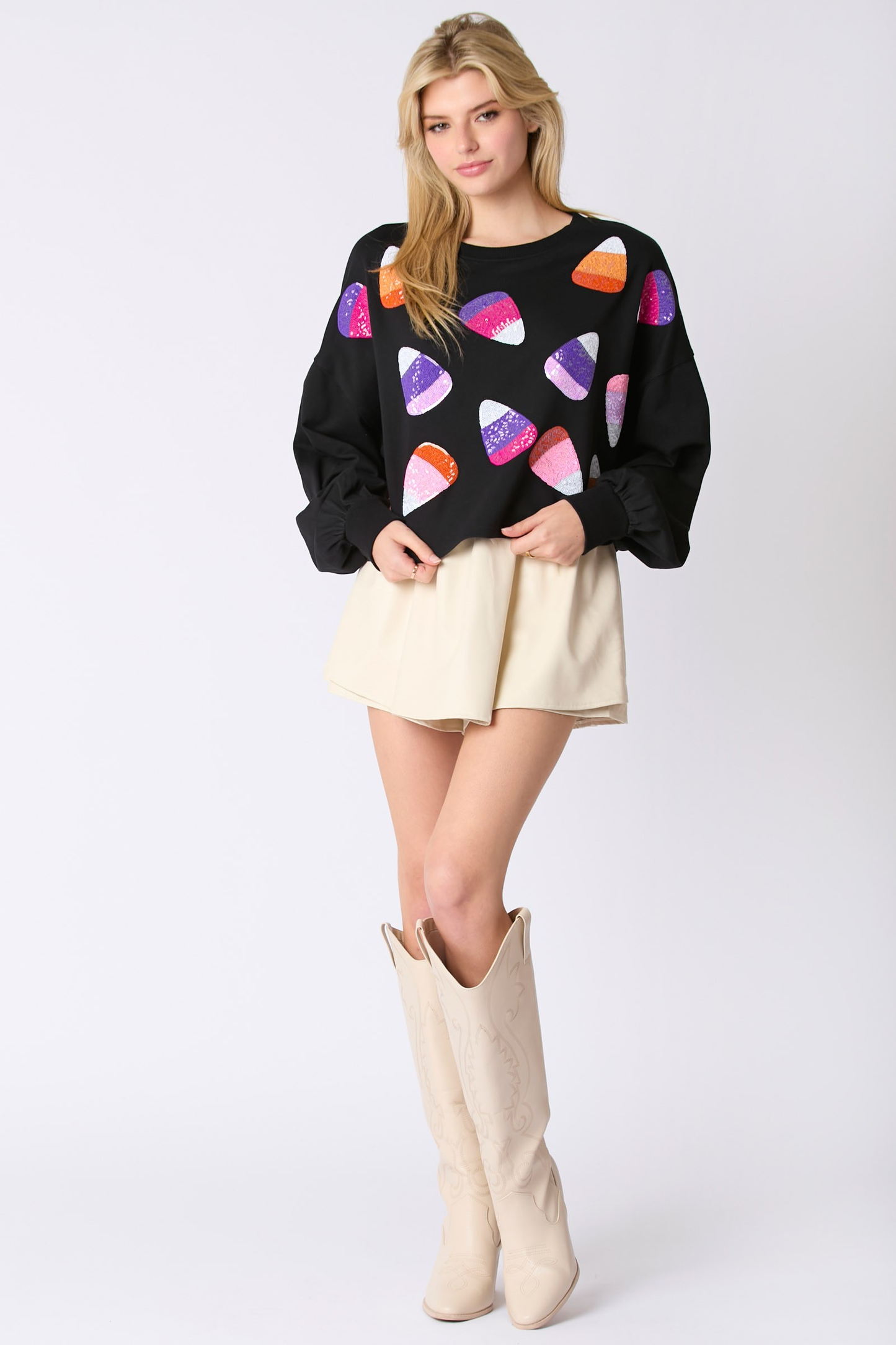 Trick or Treat Cropped Sweatshirt