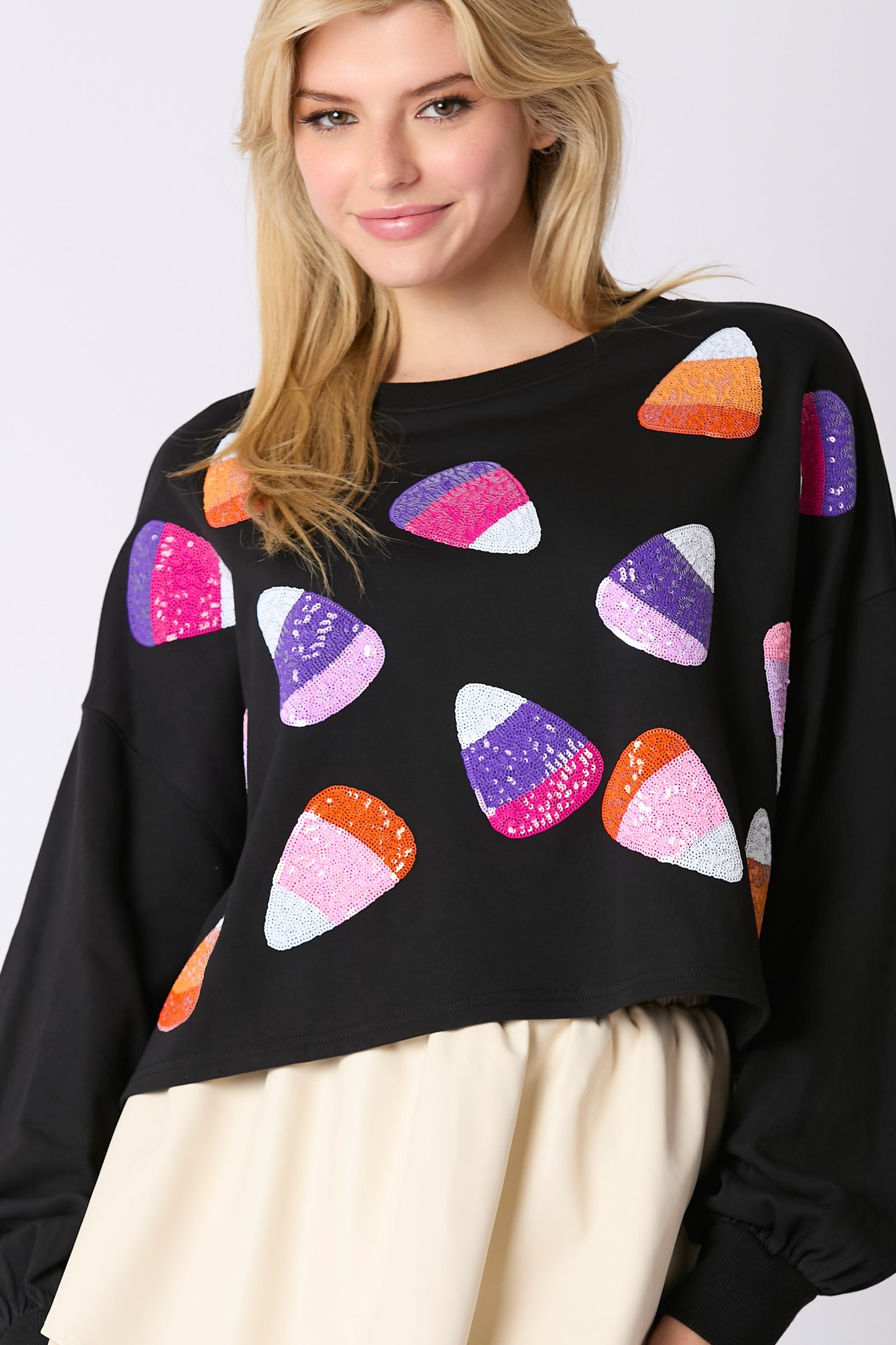 Trick or Treat Cropped Sweatshirt