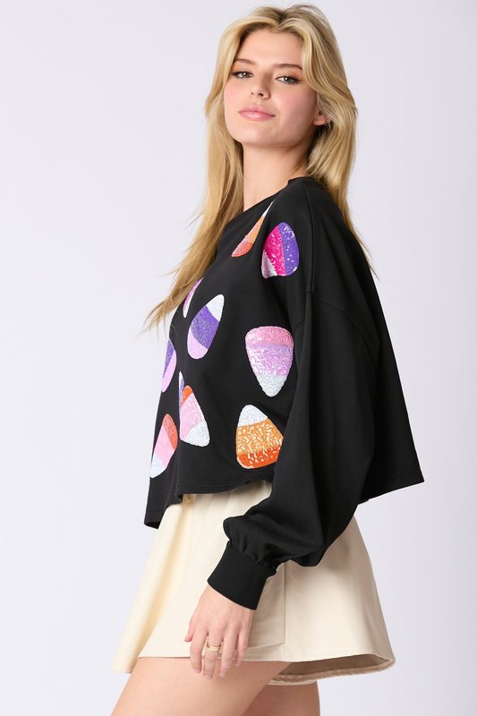Trick or Treat Cropped Sweatshirt
