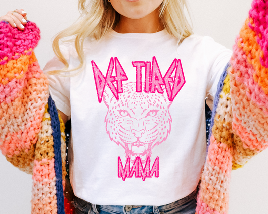 Def Tired Mama in White Graphic Tee