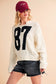 87 Cable Knit Drop Shoulder Sweater