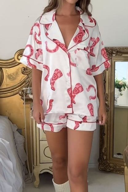 Boots & Hearts Matching Pajama Sets