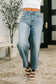 Claudia Mid Rise Wide Leg Ankle Jean