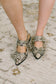 Crazy Train Buckle Pointy Toe Flats in Snakeskin