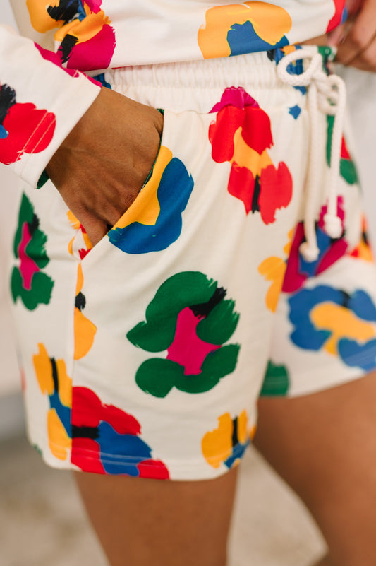 Forever Young Floral Top and Shorts Set