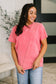 Had to Be There Mineral Wash Tee in Fuchsia
