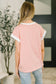 I Wouldn't Mind Short Sleeve Top in Coral