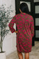 Lizzy Long Sleeve Dress in Pink and Olive Abstract Floral