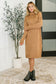 Personal Assistant Turtleneck Dress in Deep Camel