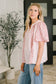 Pretty Prime Bell Sleeve Color Block Blouse