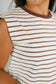 Quite Intimately Striped Muscle Tee in Brown
