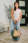 Quite Intimately Striped Muscle Tee in Brown