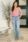 The Girls are Back in Town Long Sleeve Top in Rose