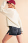 87 Cable Knit Drop Shoulder Sweater